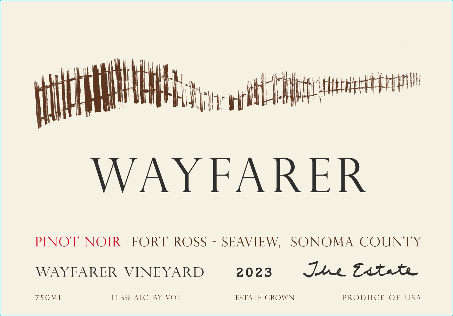 Pinot Noir Fort Ross-Seaview Wayfarer Vineyard The Estate